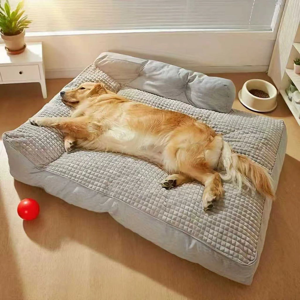 Luxury Extra-Large 120cm Orthopedic Dog Bed, Comfortable Pet Sofa Bed, Durable Pet Furniture, Supplies